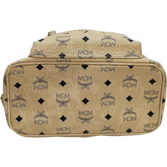 (L5) MCM Backpack Bag Beige PVC